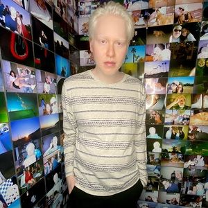 Cream colored long sleeve T shirt